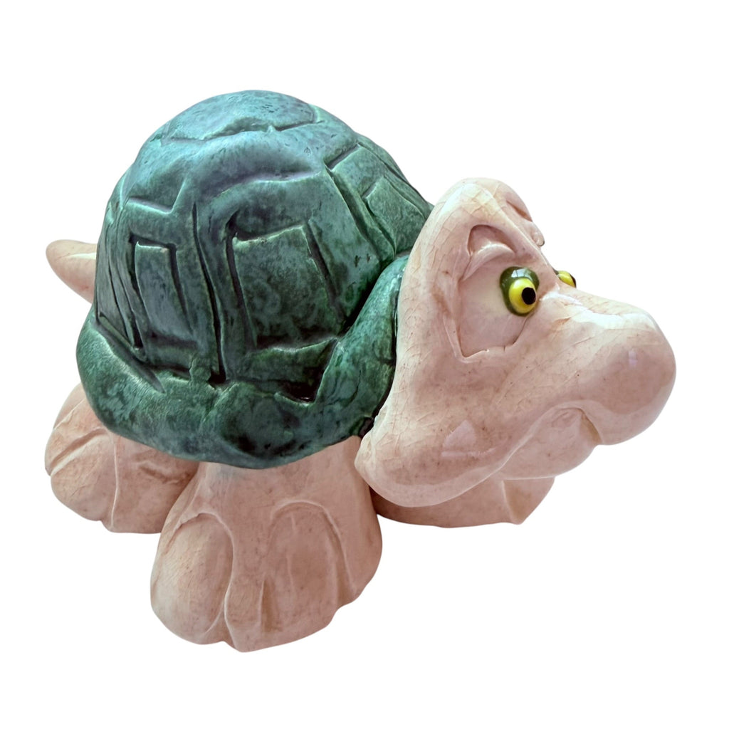 Vintage Handmade Clay Turtle Figurine