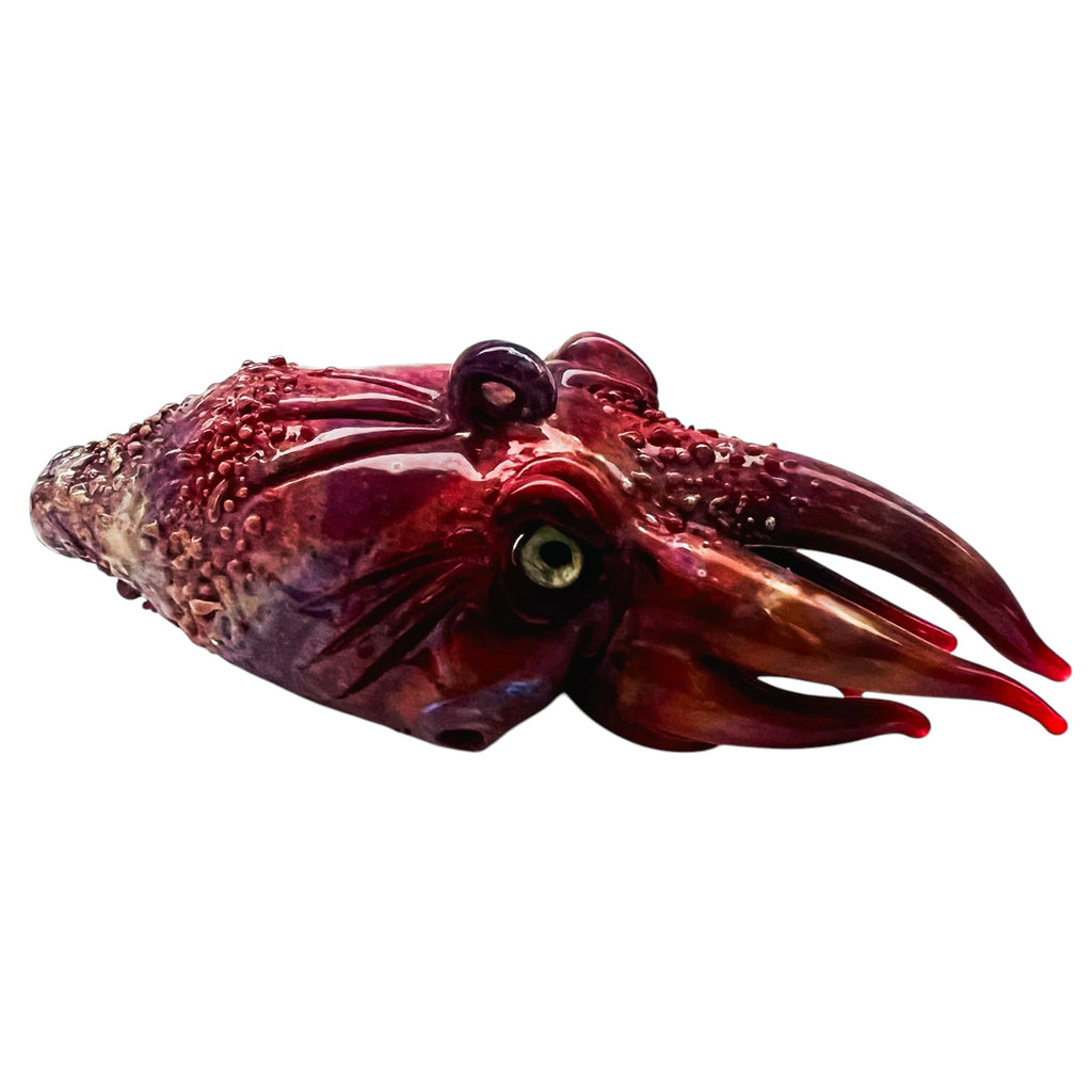 Squid Hand Blown Art Glass Pended Figurine