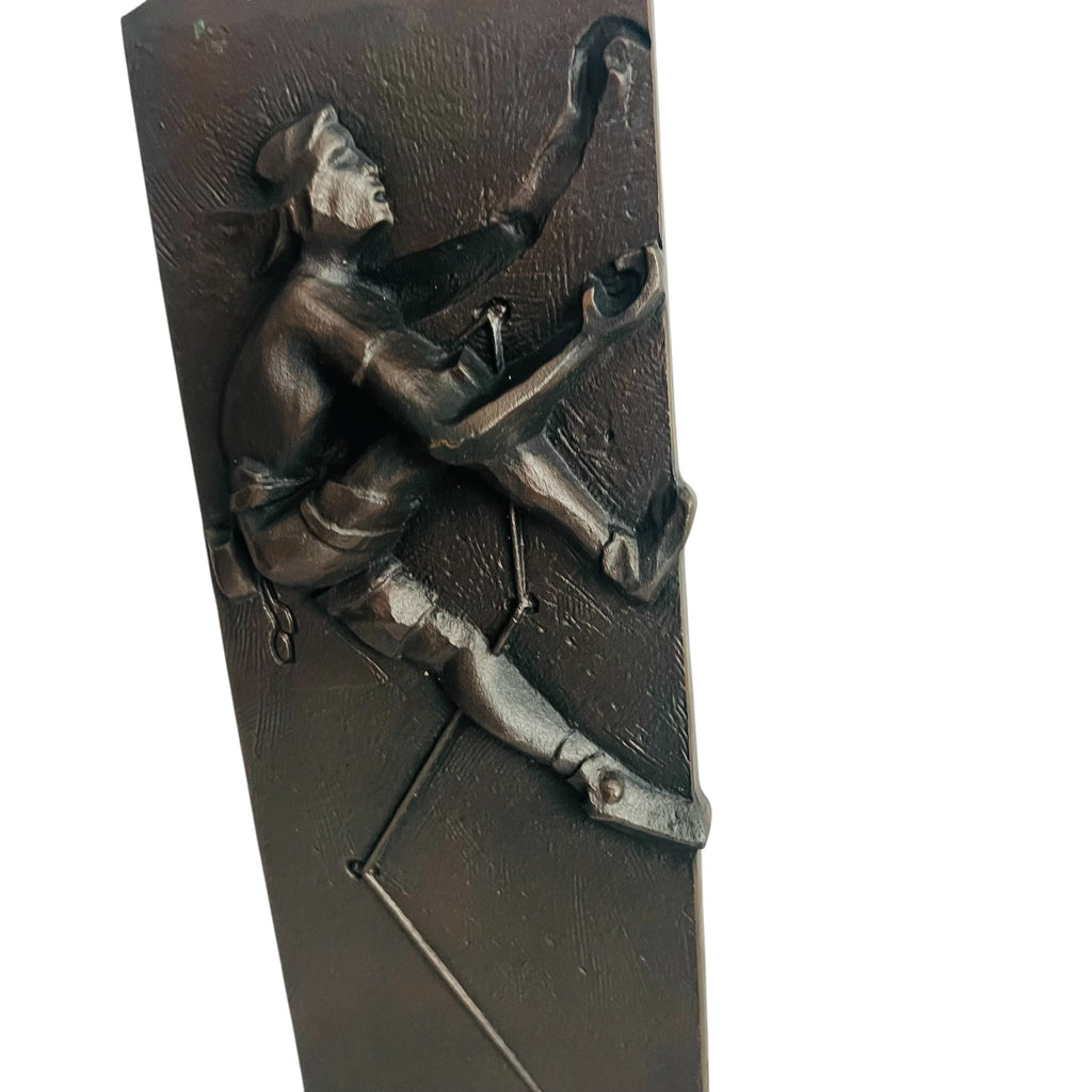 Vintage Steve Rieman Climber Metal Sculpture