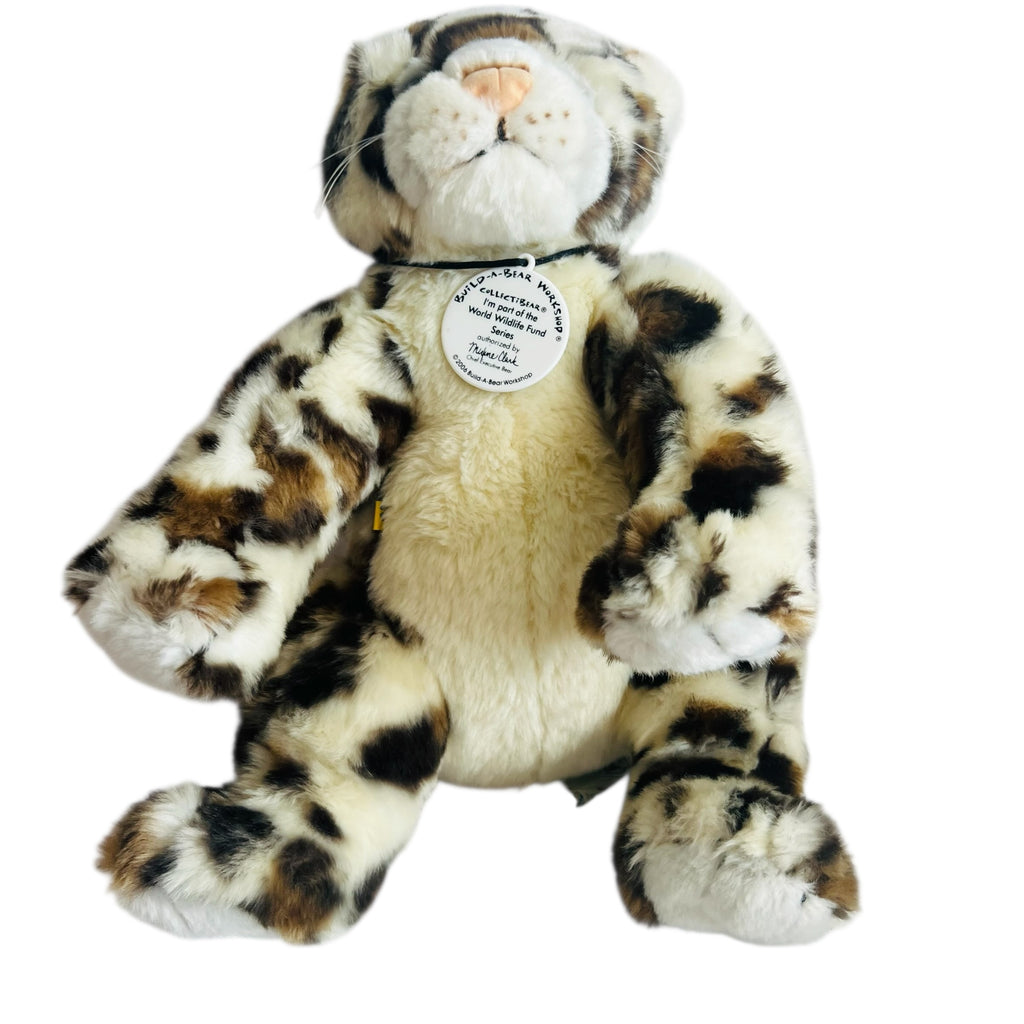 Build A Bear WWF Leopard Big Cat Pink Nose Plush Stuffed Toy