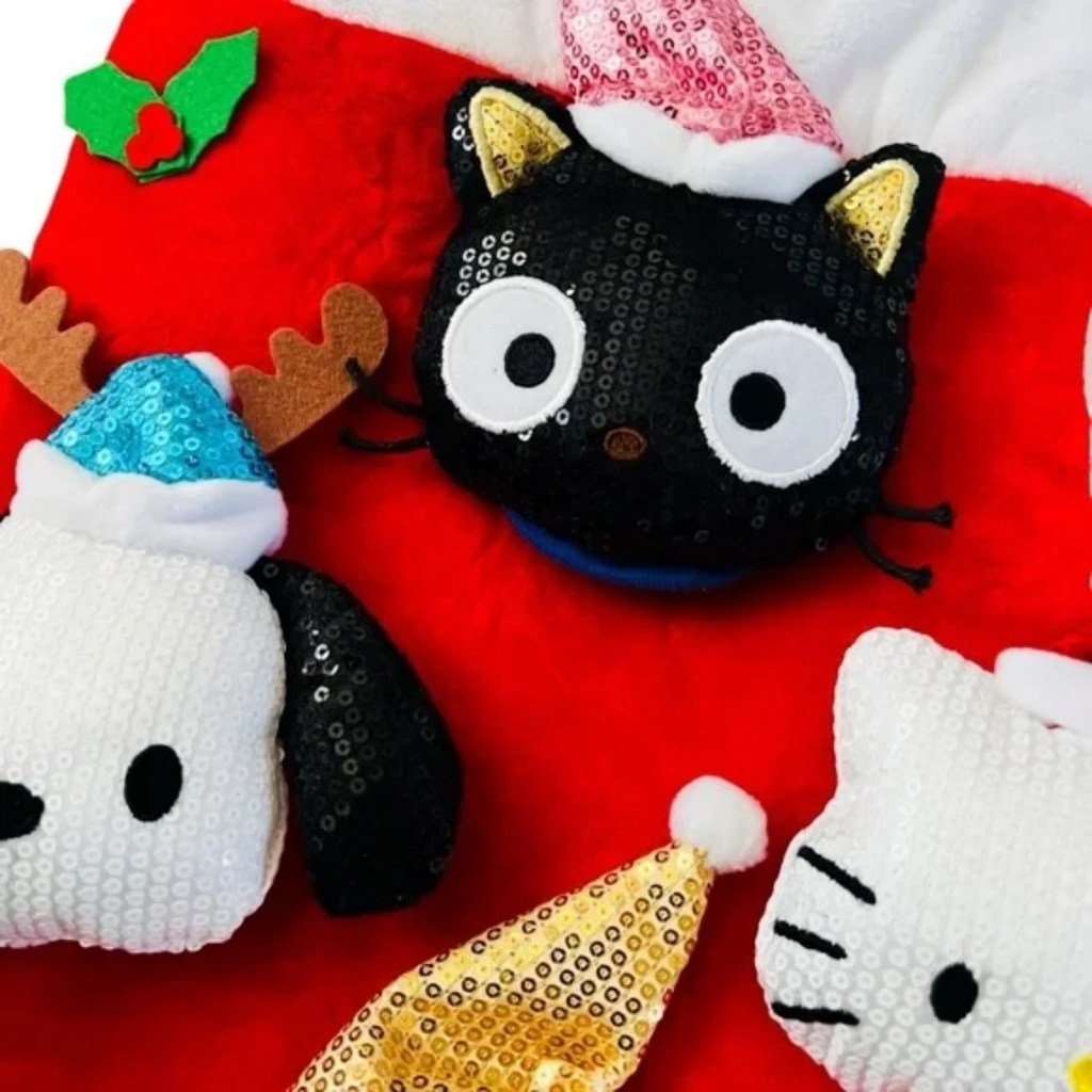 Sanrio Holiday Sequin Plush Hello Kitty & Friends Christmas Stocking