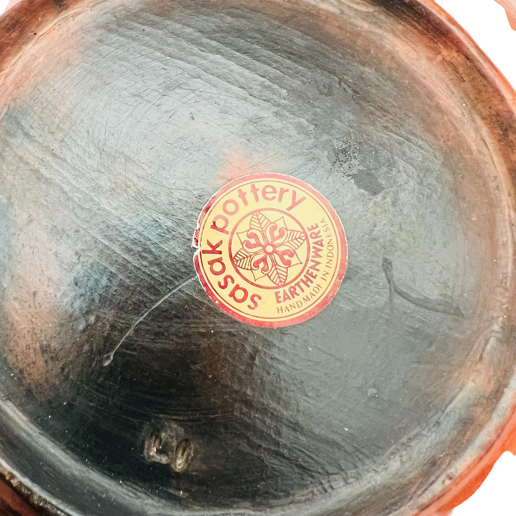 Vintage Sasak Pottery Earthenware Bowl