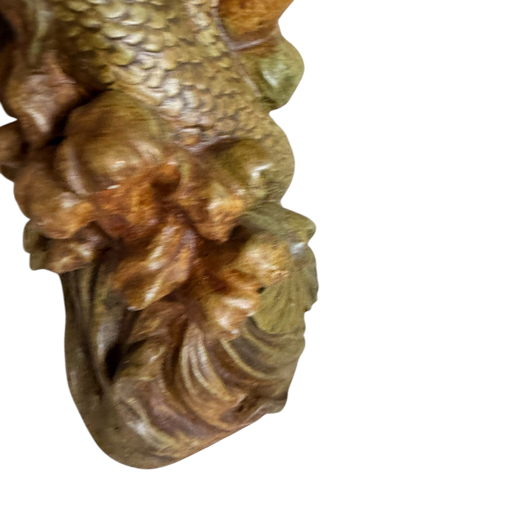 Vintage Chalkware Mermaid Statue
