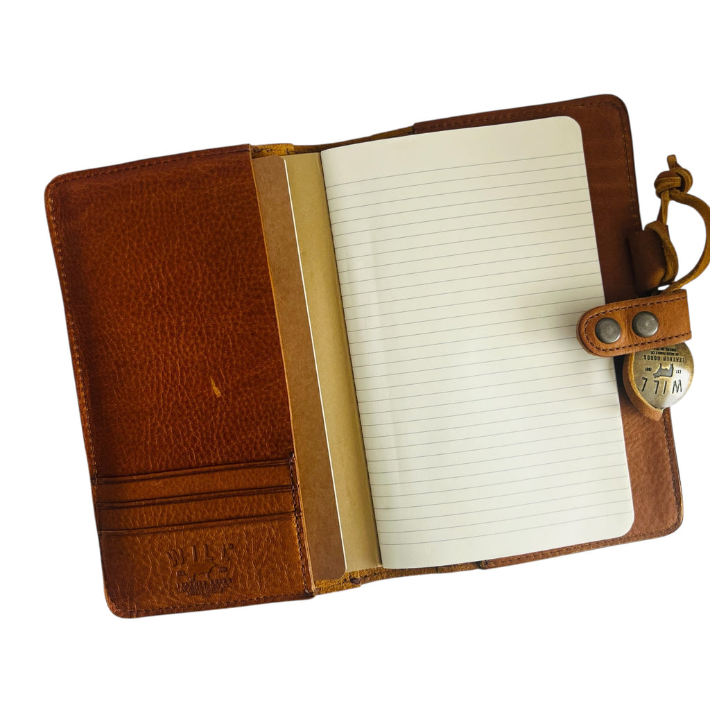 Will Leather Goods- Leather Journal Cover Cognac