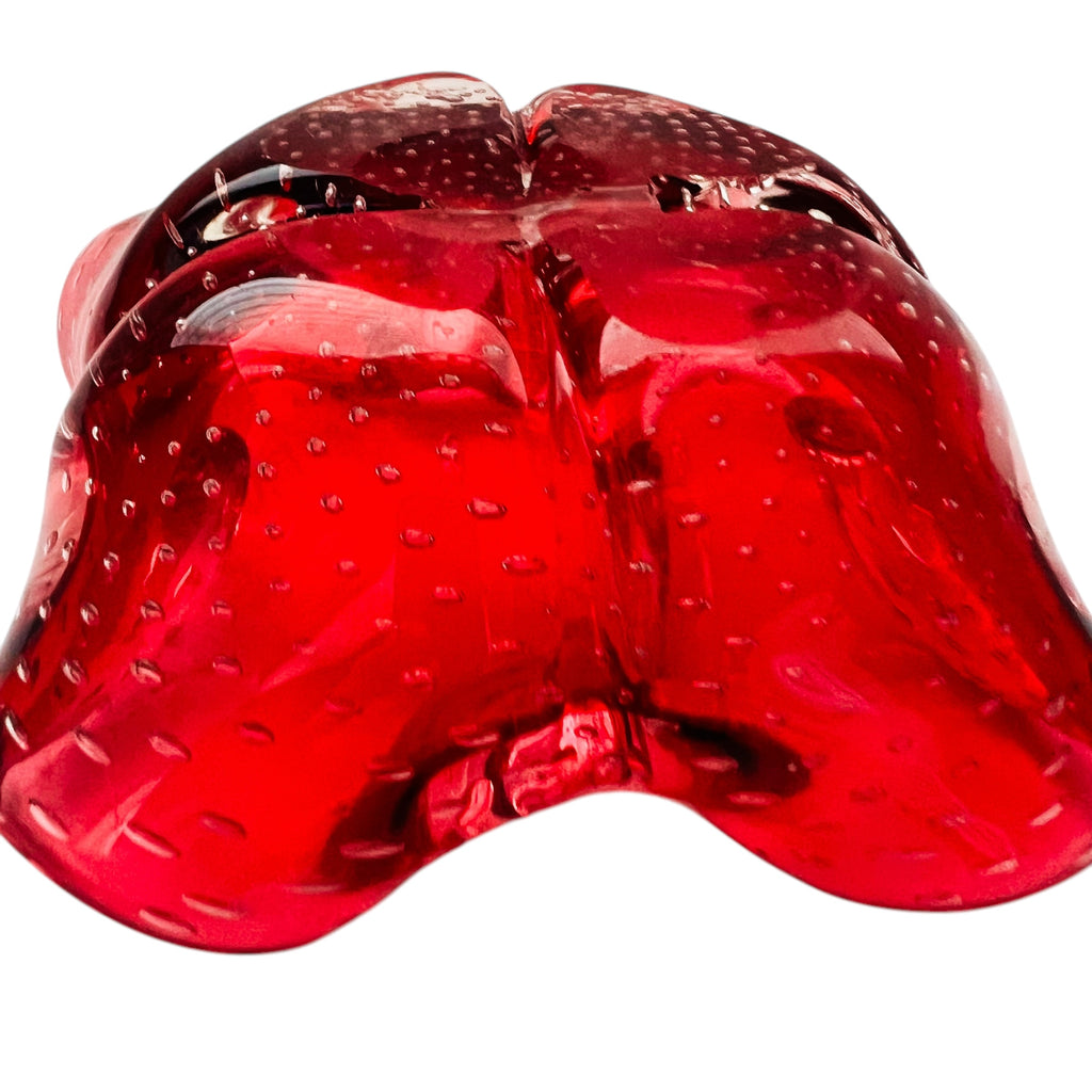 Vintage Murano Art Glass Air Bubbles Bowl Ashtray