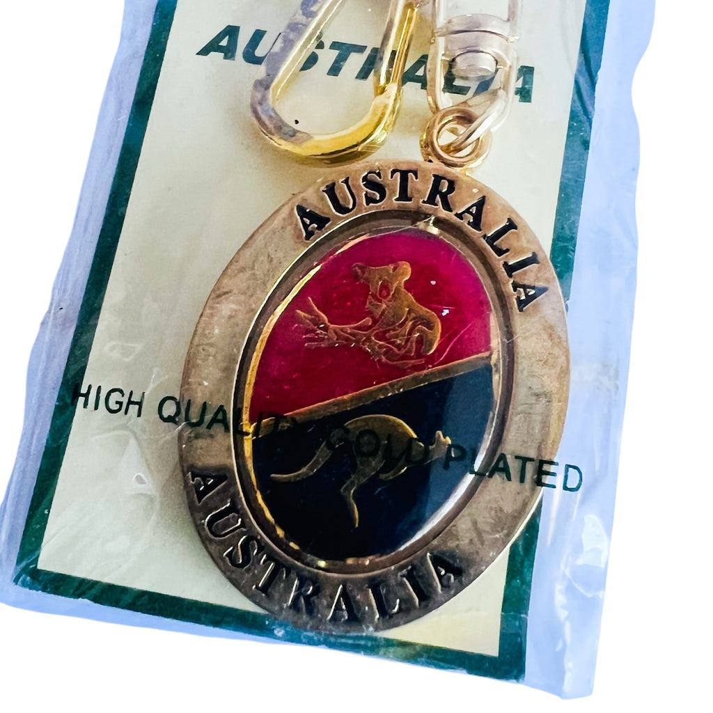 Vintage Australia Aussie Souvenir Keychain