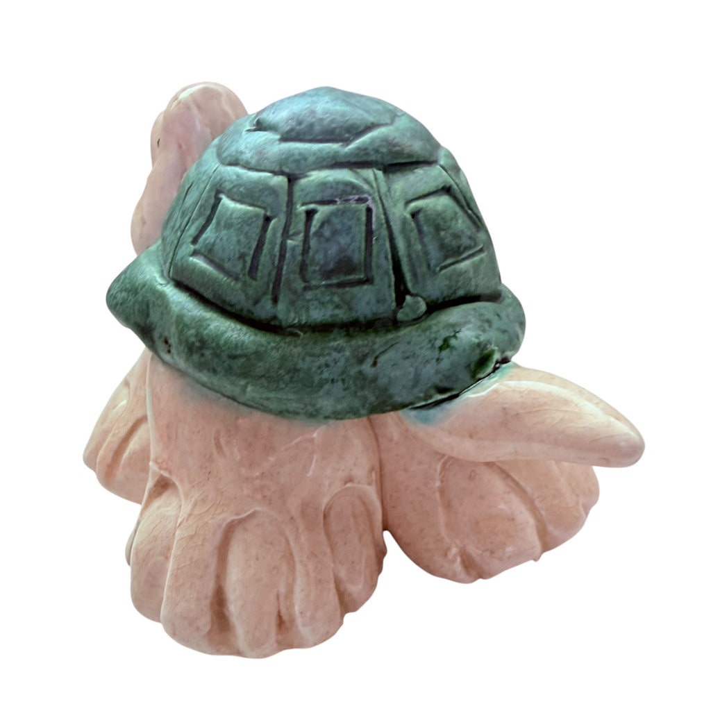 Vintage Handmade Clay Turtle Figurine