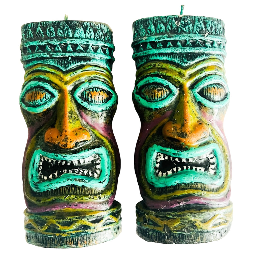 Vintage Hawaiian Tiki God Wax Candles
