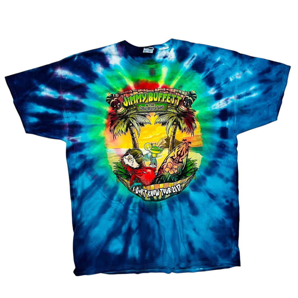 Jimmy Buffett I Don't Know Tour 2017 Parrot Tie Dye Shirt