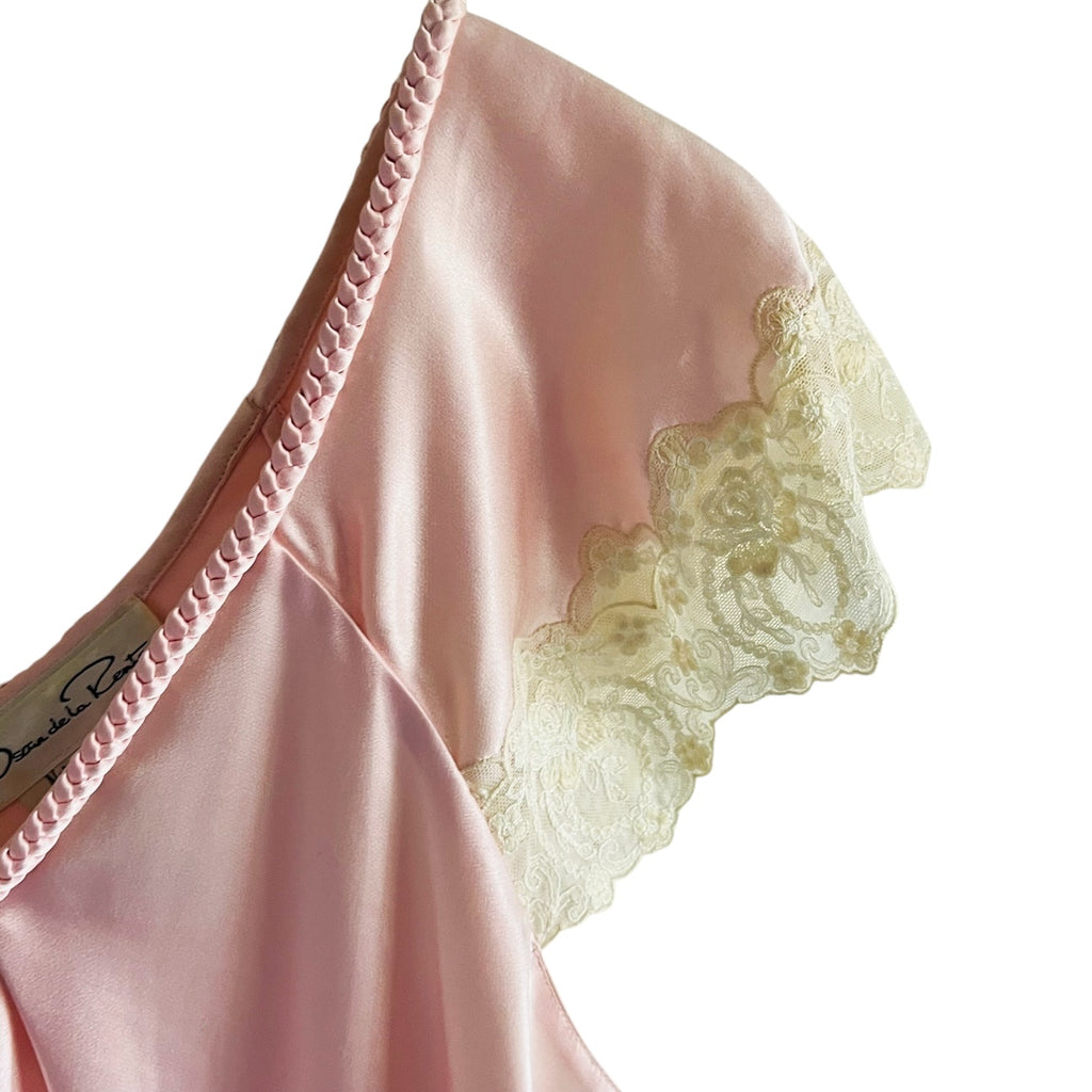 Oscar de la Renta Neiman Marcus Pale Pink Lingerie Nightie