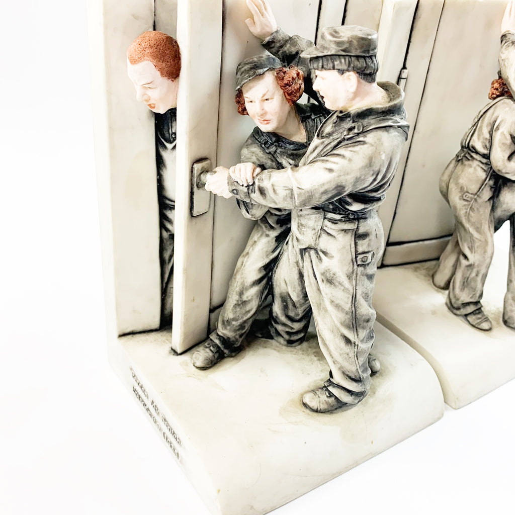 Three Stooges Figural “ Pardon My Scotch” Bookends