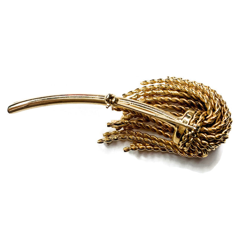 Vintage Statement Willow Tree & Crystals Brooch Pin