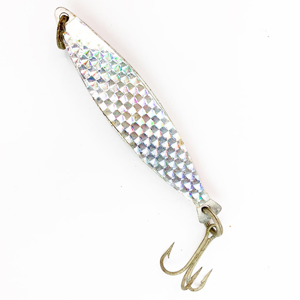Vintage Metal Saltwater Fishing Red Metallic Hook Lure