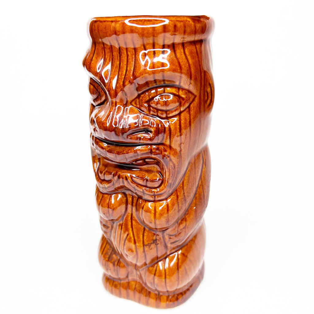 Vintage Tiki Mug Taiwan Tumbler Ceramic Glaze