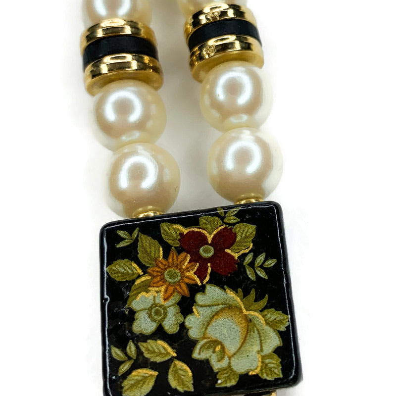 Vintage JAPAN Faux a Pearl Double Strand Necklace