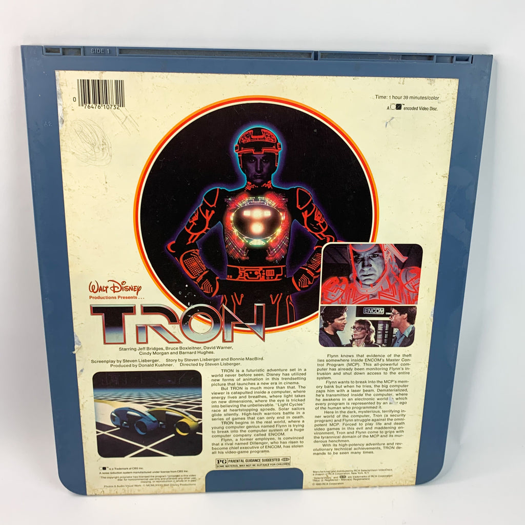 Walt Disney Tron 1983 RCA CED SelectaVision Video Disc
