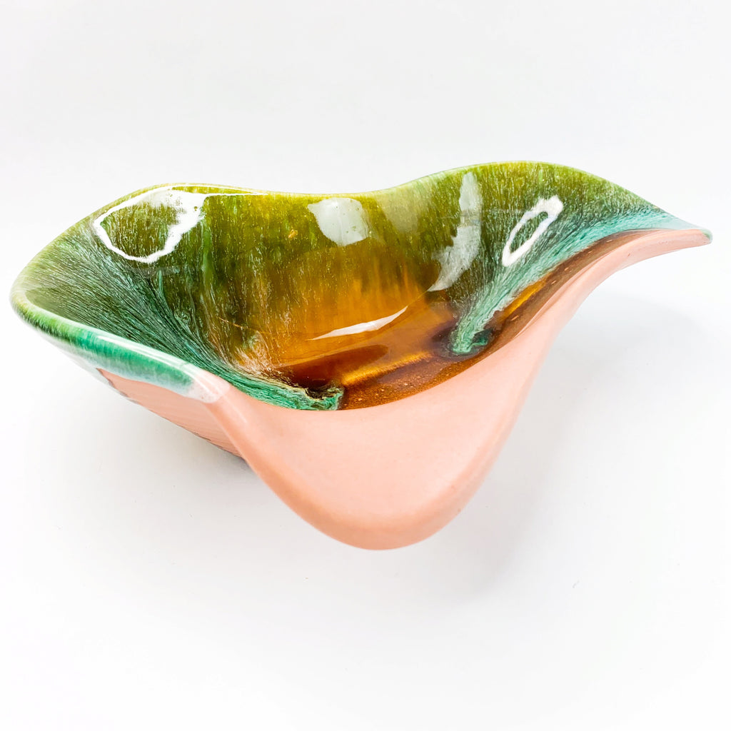 Mid Century Glazed Hand Thrown Pottery Bowl