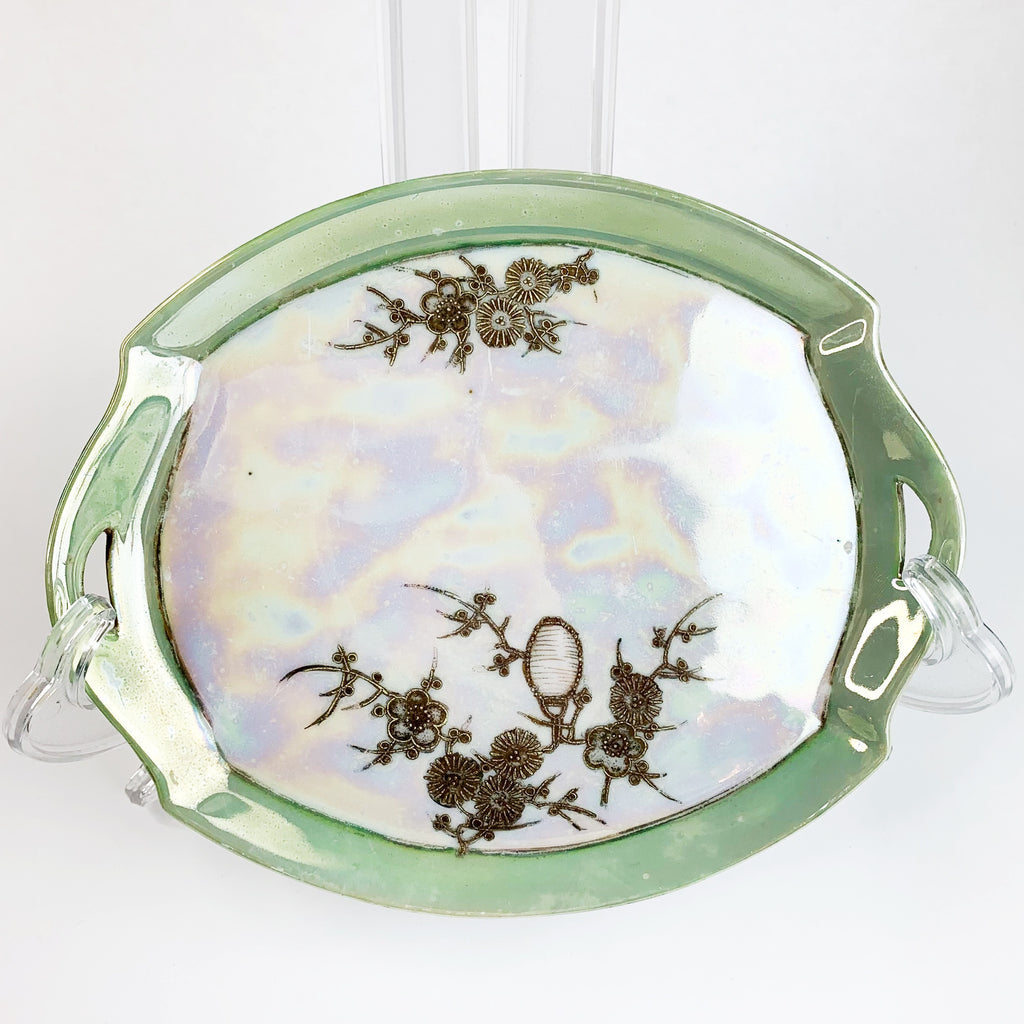 Vintage Hand Painted Made In Japan Handle Decorative Plate