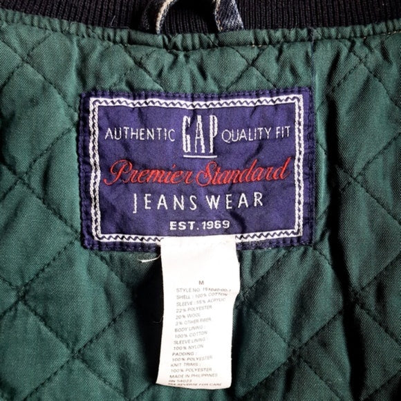 Vintage Gap Flannel Long Sleeve Denim Jacket Coat