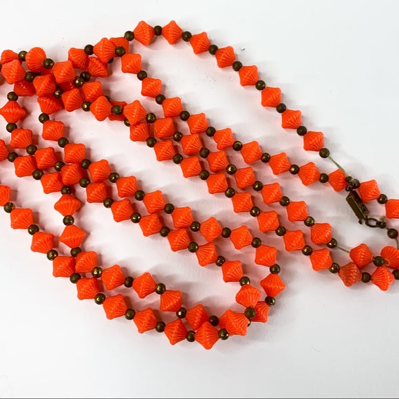 Vintage 1960’s Plastic Double Cone Necklace
