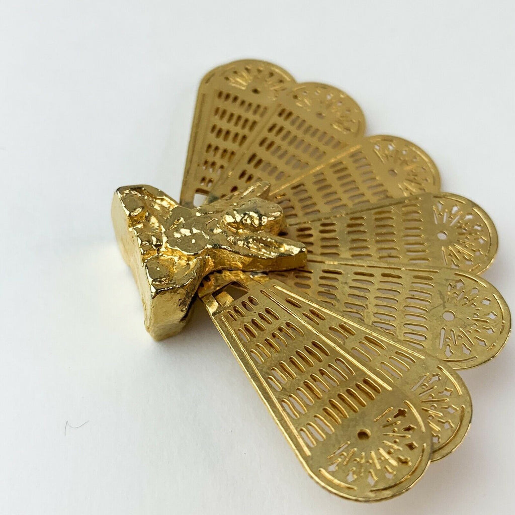 Dollhouse Miniature Gold Fireplace Fan Screen