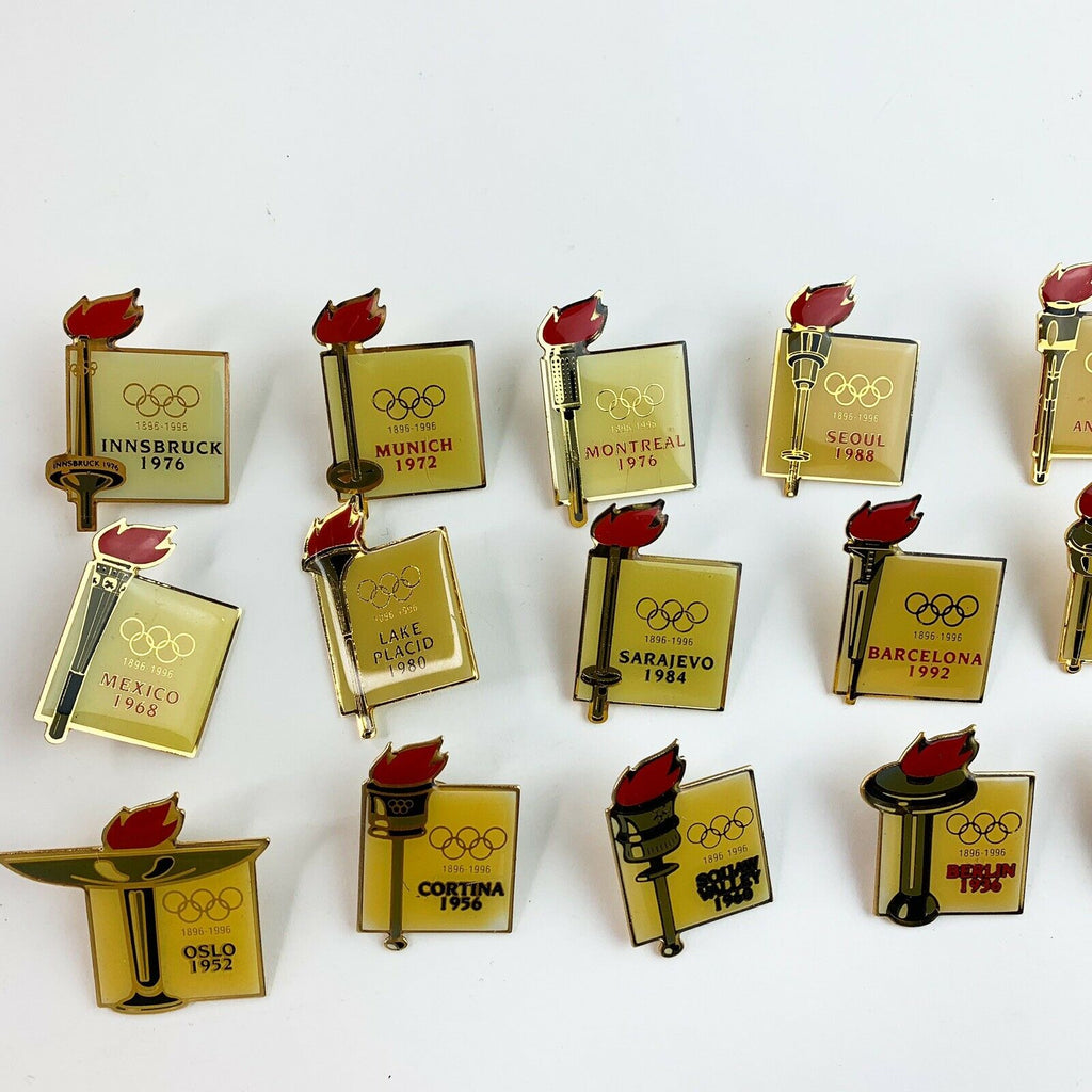 Vintage Olympic Pins Summer Games/ Winter Games 18 Pc Set