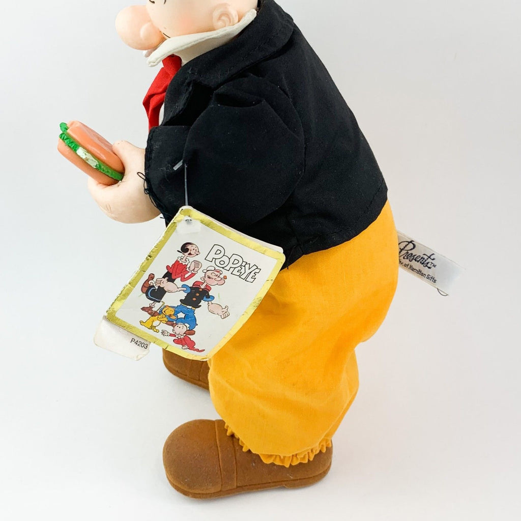 Vintage 1985 Wimpy Plush Doll With Cheeseburger From Popeye By Presents