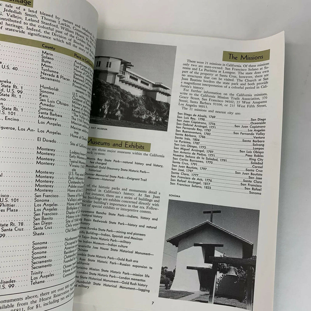 Vintage California State Park System Info and Map