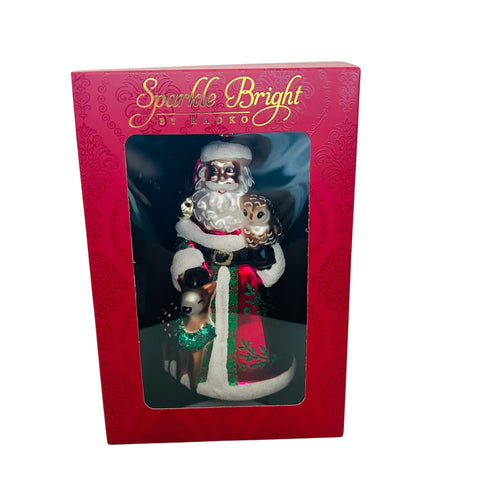 Christopher Radko Sparkle Bright Christmas Santa Ornament