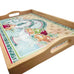 Vintage 1999 Furio Home Italy Christmas Tree Wood Tile Serving Tray