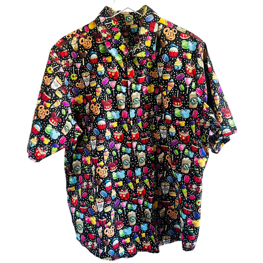 The Magic Coffee Colorful Foodie Disney Snacks Patterned Men's Shirt