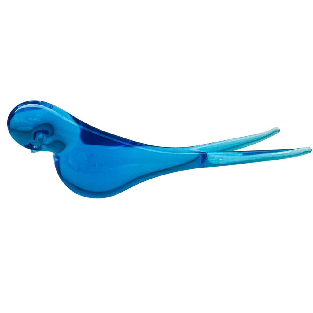Vintage Swallow Art Glass Bird Long-tail Hand Blown Figurine