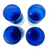 Vintage Celebrity Cobalt Blue with Clear Stem Water Goblets-Set of 4