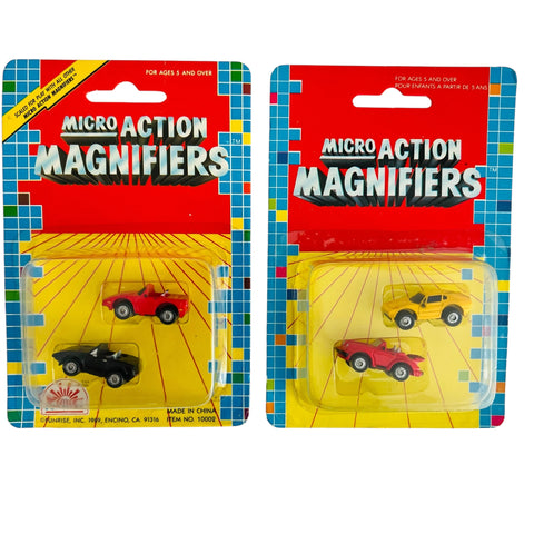 Vintage 1989 FunRise Micro Action Magnifiers Cars