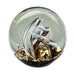 Vintage Swirl Glitter Glass Paperweight