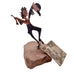 LaZart Collector Series Metal Sculpture Stone Bade Sculpture