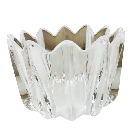 Vintage Orrefors Crystal Crown Design Art Glass Bowl