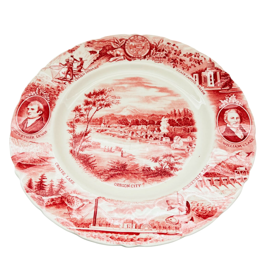 Vintage "The Oregon Plate" Meir & Frank Co Johnson Brothers England Collector Dinner Plate