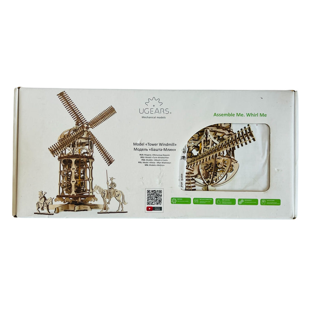 UGEARS Wooden 3D Mechanical Model Tower Windmill Puzzle