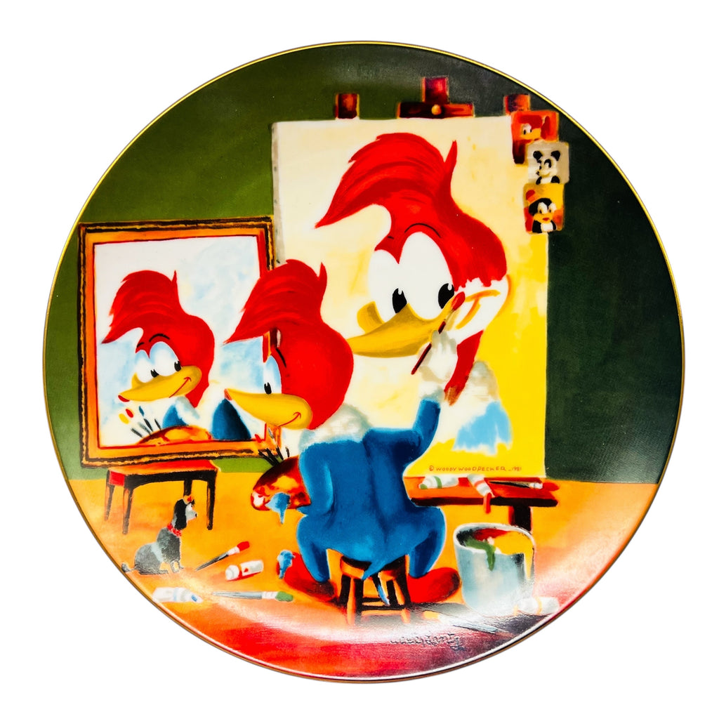 Vintage Woody Woodpecker  Walter Lantz Armstrong's Triple Selfie Collector Plate