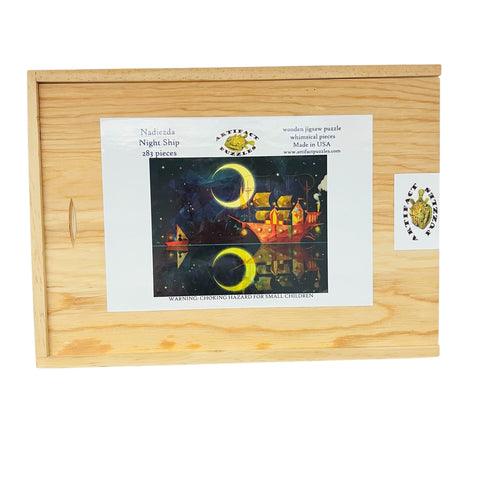 Artifact Puzzles Nadiezda Night Ship Wooden Jigsaw Puzzle
