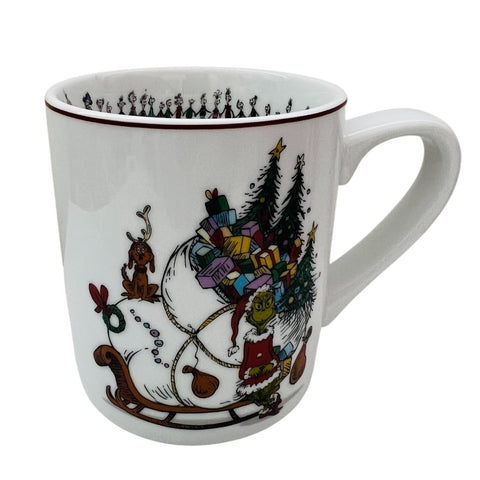 Williams Sonoma The Grinch Whoville Whos Sleigh Christmas Dr Seuss Mug