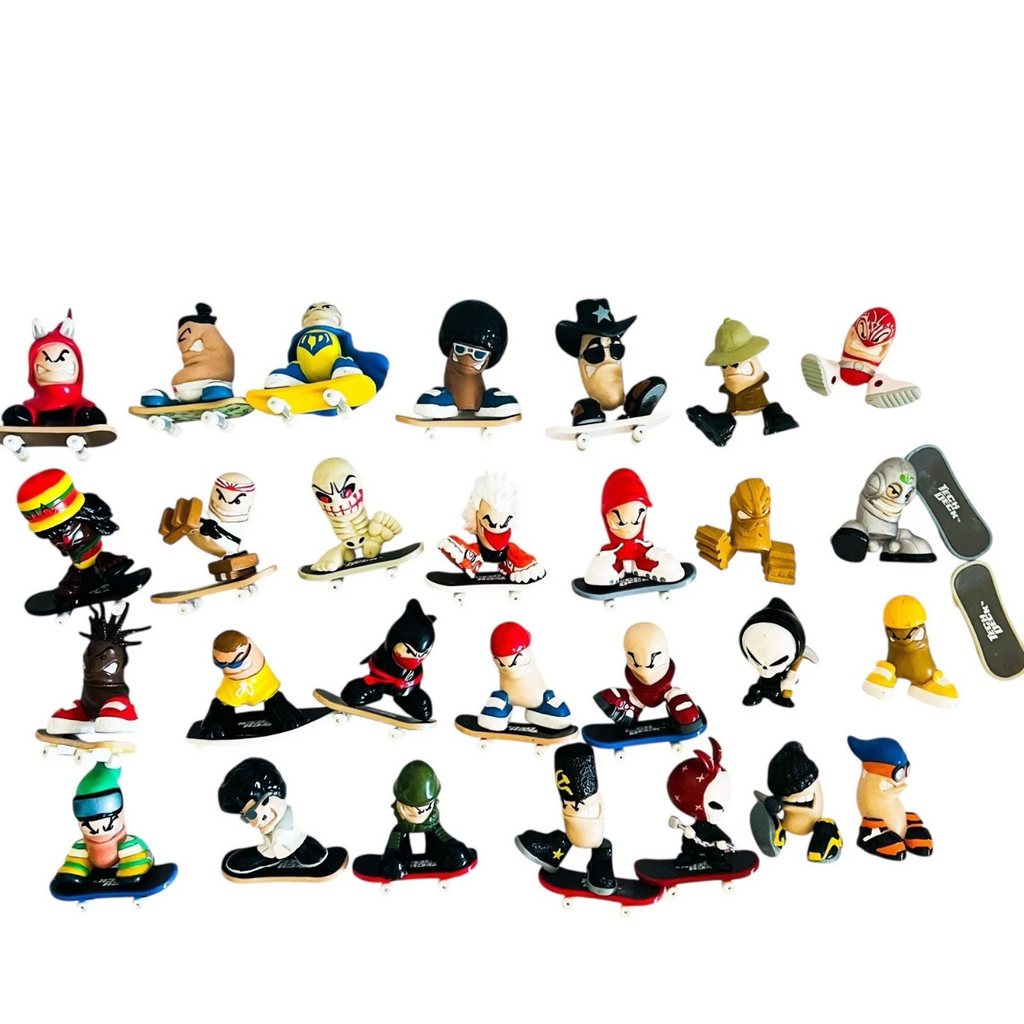 Vintage Tech Deck Dudes Skateboards + Figures Lot