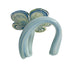 Vintage Art Glass Long Stem Stand Swirl Flower