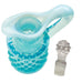Vintage Fenton Art Glass Blue Opalescent Hobnail Cruet Bottle w/Stopper