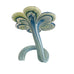 Vintage Art Glass Long Stem Stand Swirl Flower