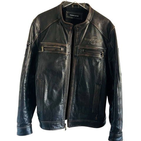Vintage Wilsons LeatherDark Brown Motorcycle Jacket