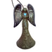 Raku Angel Heart Jeremy Diller Signed Ornament