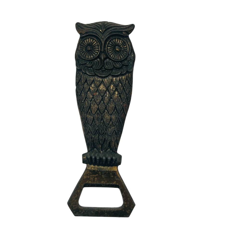 Vintage Italy Brass Owl Shape Bottle Opener
