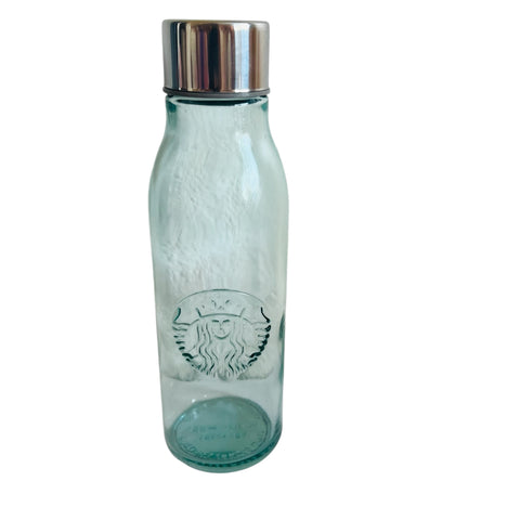 Starbucks Water Bottle Recycled Glass 20oz Made In Spain